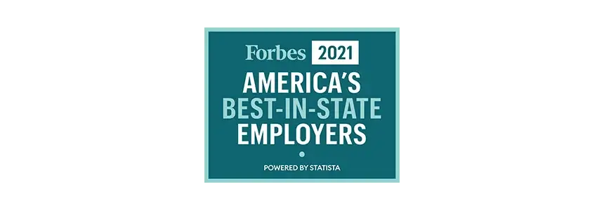 Forbes list of America's Best-In-State Employers 2021