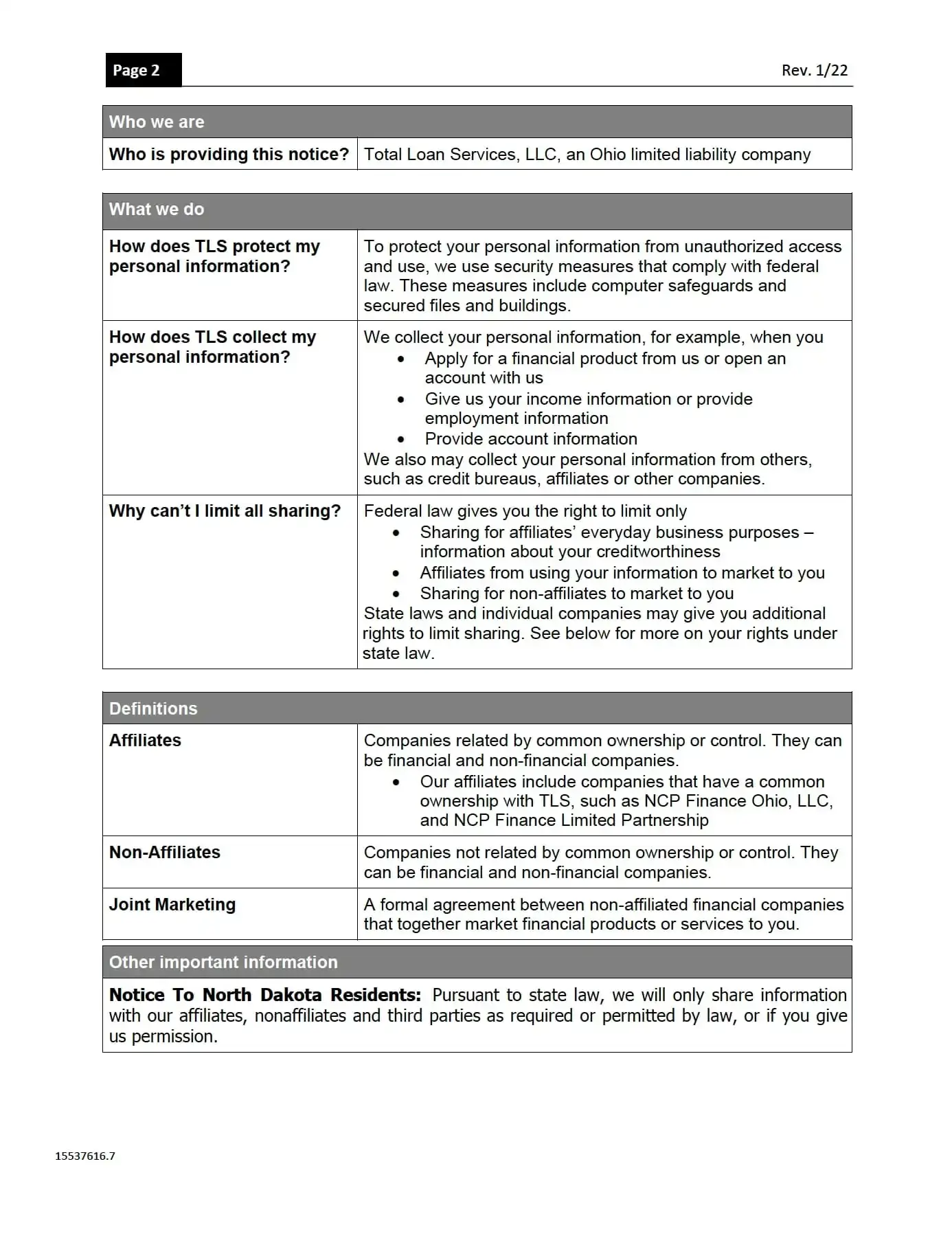 Advance Financial Privacy Policy Alabama Page 4